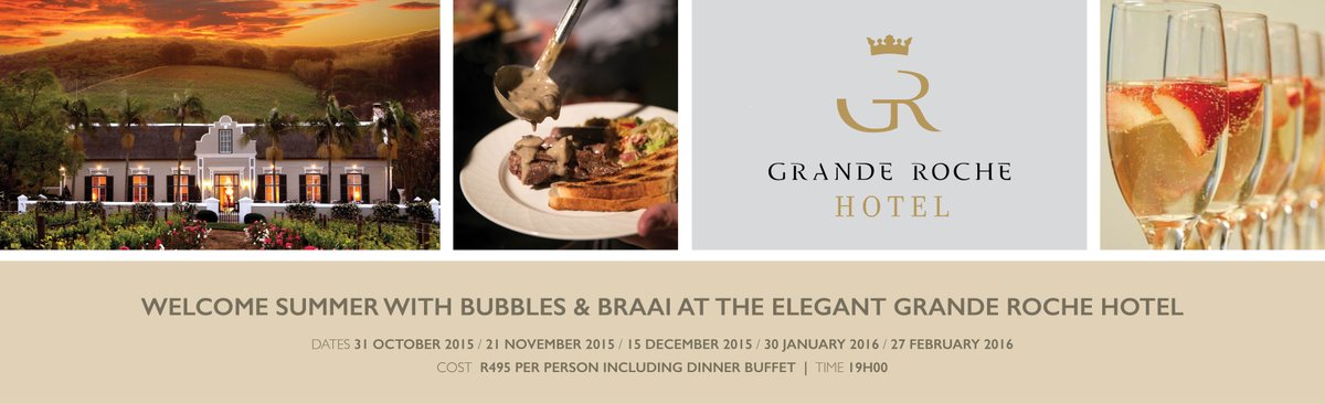 IntertwEAT's tweet image. Competition for a free pair of @Grande_Roche Bubbles&amp;amp;Braai tickets will start at 10h00 sharp on Thursday