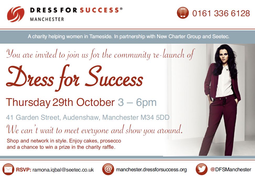 JigsawTameside's tweet image. We're looking forward to the re-launch of @DFSManchester on Thursday newcharter.co.uk/news-events/ta… #dressforsuccess