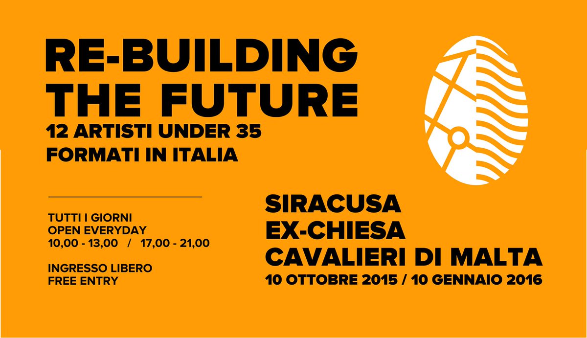 rtf_sr's tweet photo. Informiamo che la mostra "Re-Building the Future" avrà i seguenti orari:
matt 10/13 pom 17/21 tt i gg - free entry https://t.co/kgvdLuseQe
