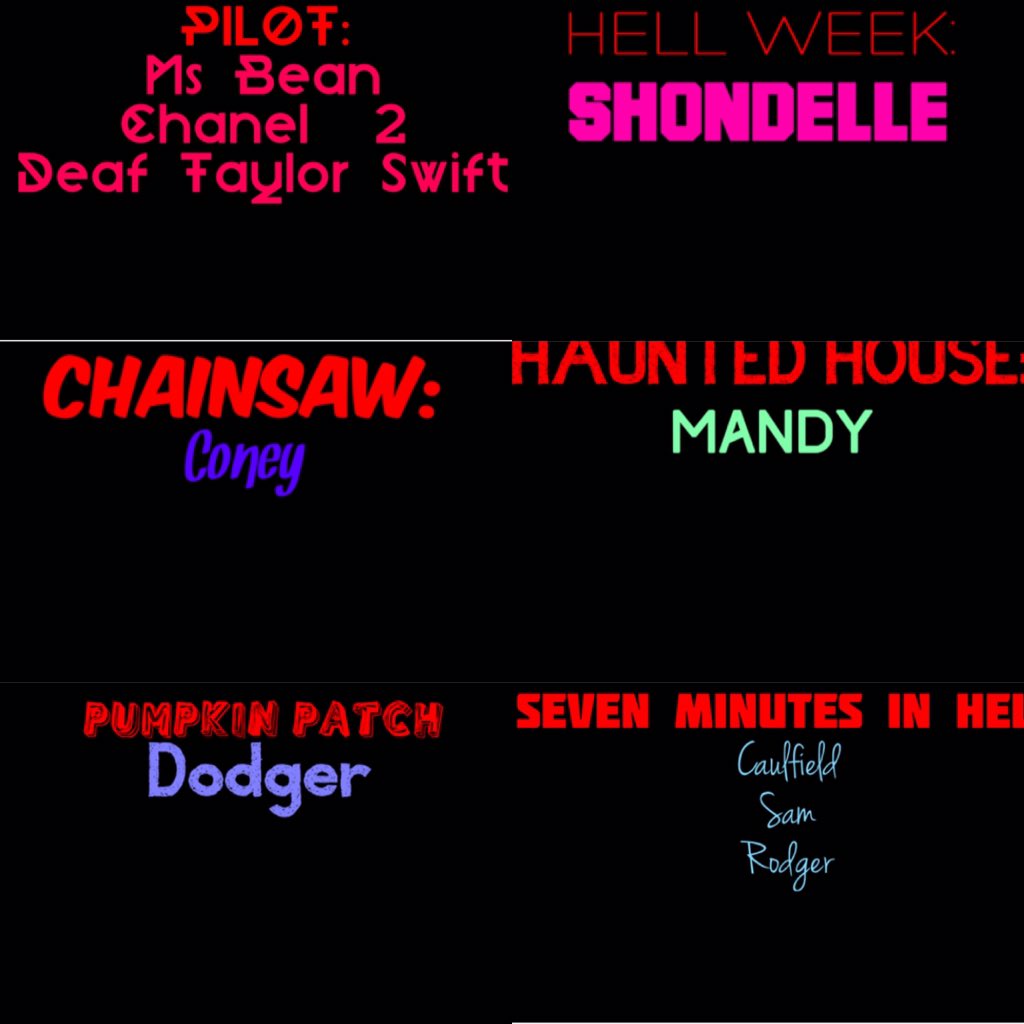 sqnewsupdates's tweet photo. Here's your run down of every victim of Red Devil...so far.💀🔪👹👀 #ScreamQueens https://t.co/JvI5jlx5Wf