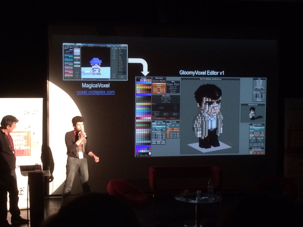 BenoitFreslon's tweet photo. Black the @EIGD2015. @Ludoid_Raynal #2Dark #voxel powered. https://t.co/W9uiIdAJ1W