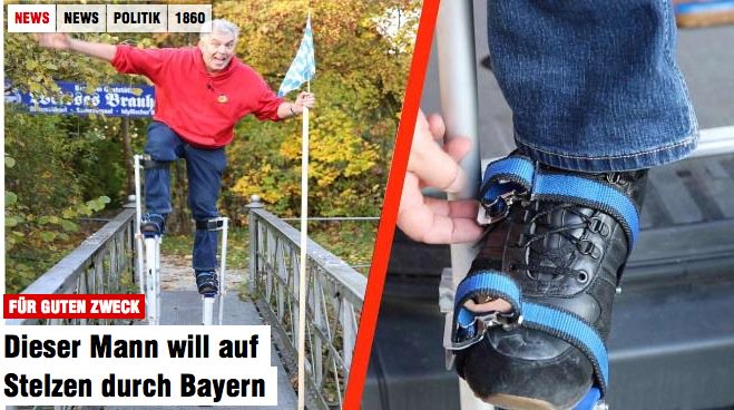 BILD_Nuernberg's tweet image. Tolle #Aktion! Dieser Mann will auf #Stelzen quer durch #Bayern laufen und #Spenden sammeln
bild.de/regional/muenc…