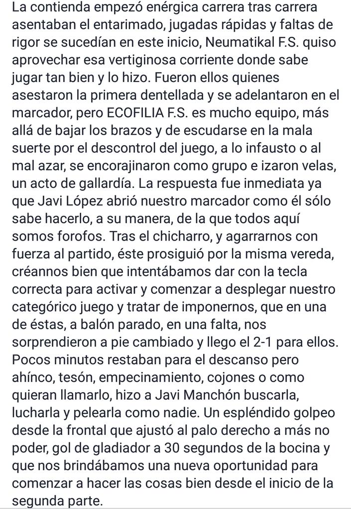 EcofiliaF's tweet photo. Crónica Jornada N°7: @NeumatikalFs (2) - @EcofiliaF (7) https://t.co/Mvb2hPCDRV