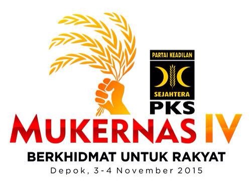 2. Logo #MukernasPKS diturunkan dari logo Munas ke-4 yg lalu: Filosofi dari Padi yg semakin berisi semakin merunduk