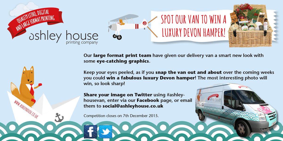Photograph our van out and about to win a luxury Devon hamper! woobox.com/m8uej3