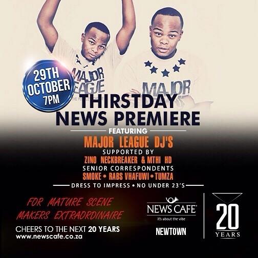 MthiHD's tweet photo. The Halloween diaries begin @NewsNewtown THURS 29 with @MAJORLEAGUEDJZ @ZinoNeckBreaker @TaSmoke @TumzaMokoena #TN https://t.co/SO9SRwj1sU