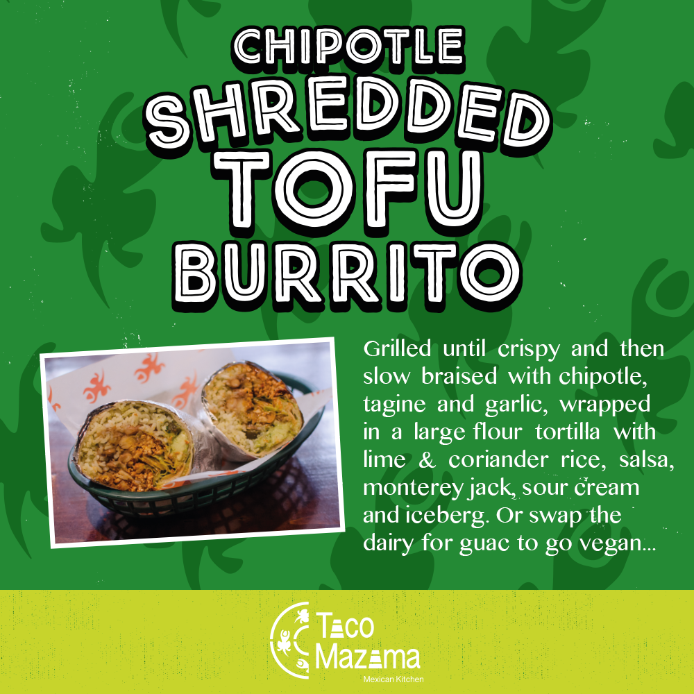 tacomazama's tweet photo. Vegan Tuesday! #tofu #tofutastic #veganburrito #vegantuesday https://t.co/YoZvNqcm23
