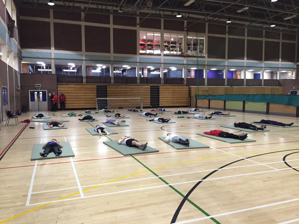EngU13IHT's tweet photo. Off ice complete.... Boys needed a rest before lunch 😝 https://t.co/3lTaB3KKLi