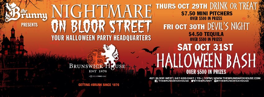 TheBrunny's tweet photo. #NightmareOnBloorStreet is coming at you this #Halloween weekend. https://t.co/39t3zNV7f2