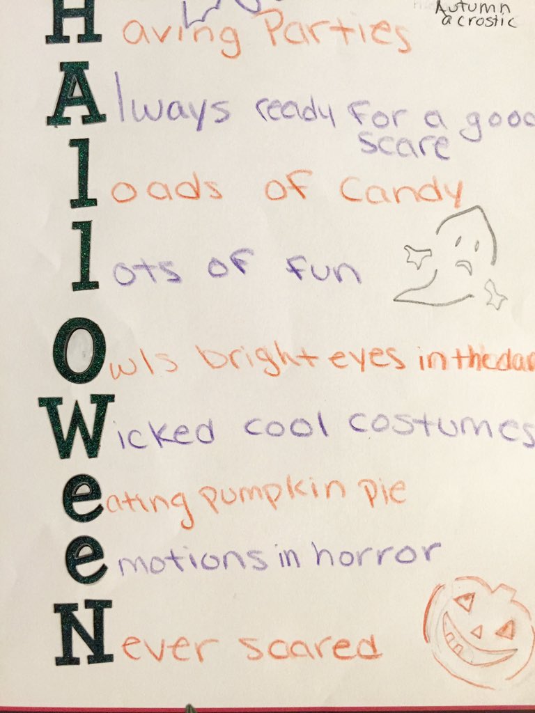 Acrostic Poem For Halloween