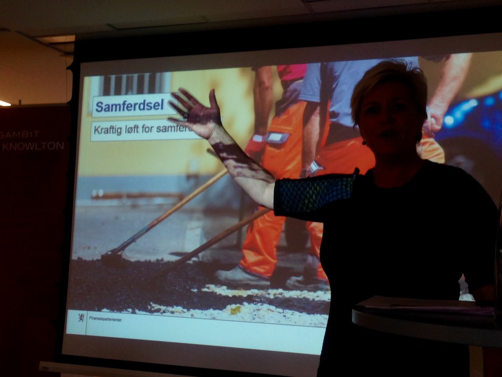 Stas å ha finansministeren på besøk på seminar hos @gambithk #statsbudsjettet