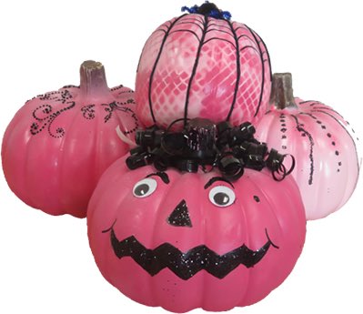 Pink pumpkins! Happy Halloween!