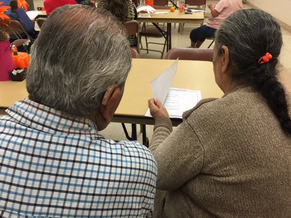 kristianfortx's tweet photo. .@RepAbelHerrero speaking on Constitutional Amendment Election at Zavala Senior Center. #EarlyVote #CCvotes https://t.co/ScDmUac3FS