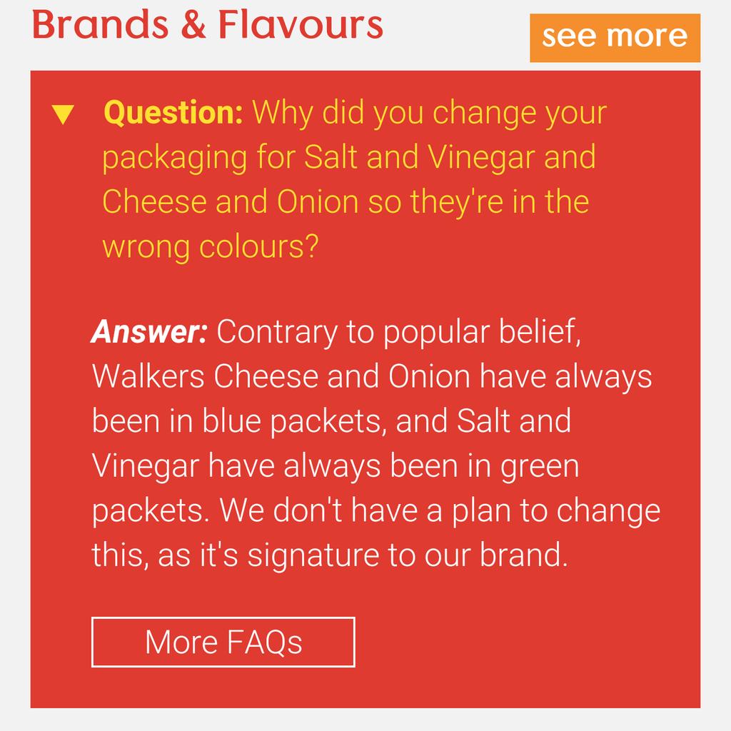 frogsintoaster1's tweet image. Been wondering who contacts crisps' consumer care line. No longer.
#wrongcolour &amp;amp; more gems
walkers.co.uk/faq