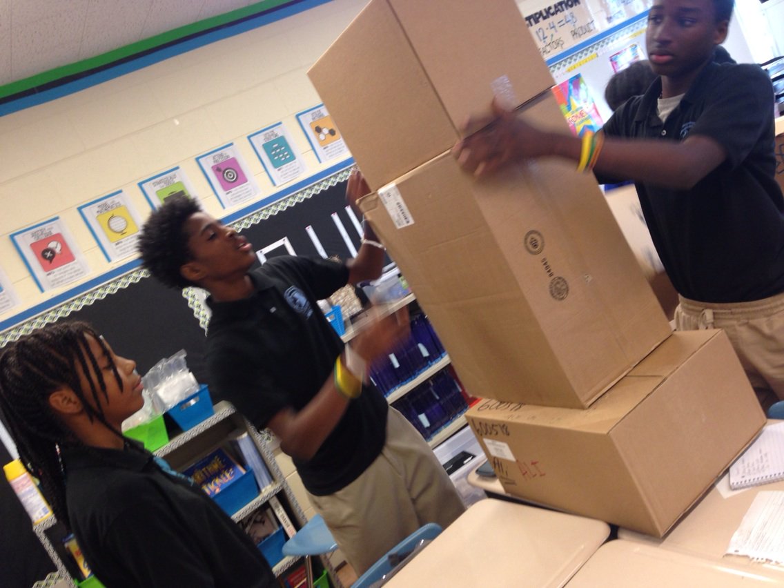raliSTEM's tweet photo. Room 400 engineers starting the cardboard challenge...let the games begin! #dmcunite #msurbanstem https://t.co/eiBtuieouh