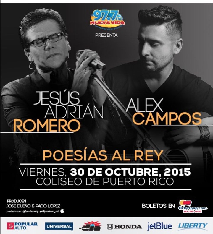 CamposAlex's tweet photo. En #PuertoRico junto a @jaroficial. ¡Este viernes 30 de octubre! Los esperamos #DerrocheDeAmor https://t.co/JlLUpAC8g7