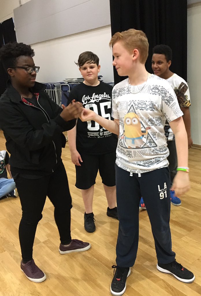 official_BSCA's tweet image. Danny and Sandy at Grease rehearsal today @official_BSCA #steeplearningcurve