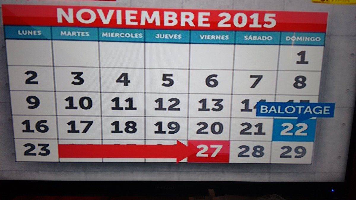 JorRausch's tweet photo. Primó la cordura. Corrieron el feriado por el #Balotaje2015 https://t.co/Pr55TK2NTr