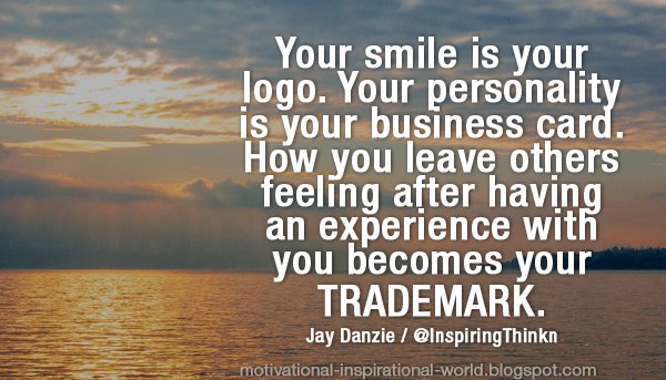 تويتر \ Roy T. Bennett على تويتر: "Your Smile Is Your Logo. Your Personality Is Your Business Card. .... Jay Danzie #Business #Leadership Https://T.co/Tozmvmmcu7"