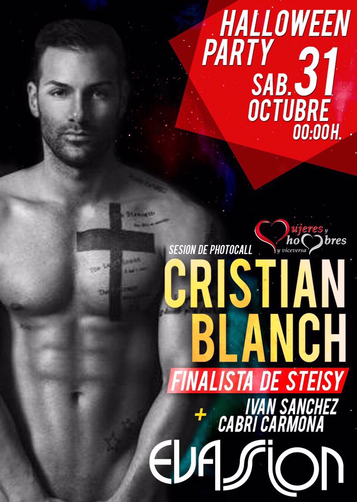 cristianblanch9's tweet photo. Os espero a todos este sábado 31 de octubre en @SalaEvassion Sevillas (paradas) con ganas de pasarlo en grande🔝 https://t.co/M1kq792ERc