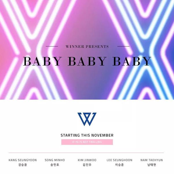restamaze_'s tweet photo. Starting this November!! Be ready!! are you ready?! #WINNER #BABYBABYBABY #SENTIMENTAL #WINNERCOMBACK #INNERCIRLE https://t.co/MIWLyBeqGL