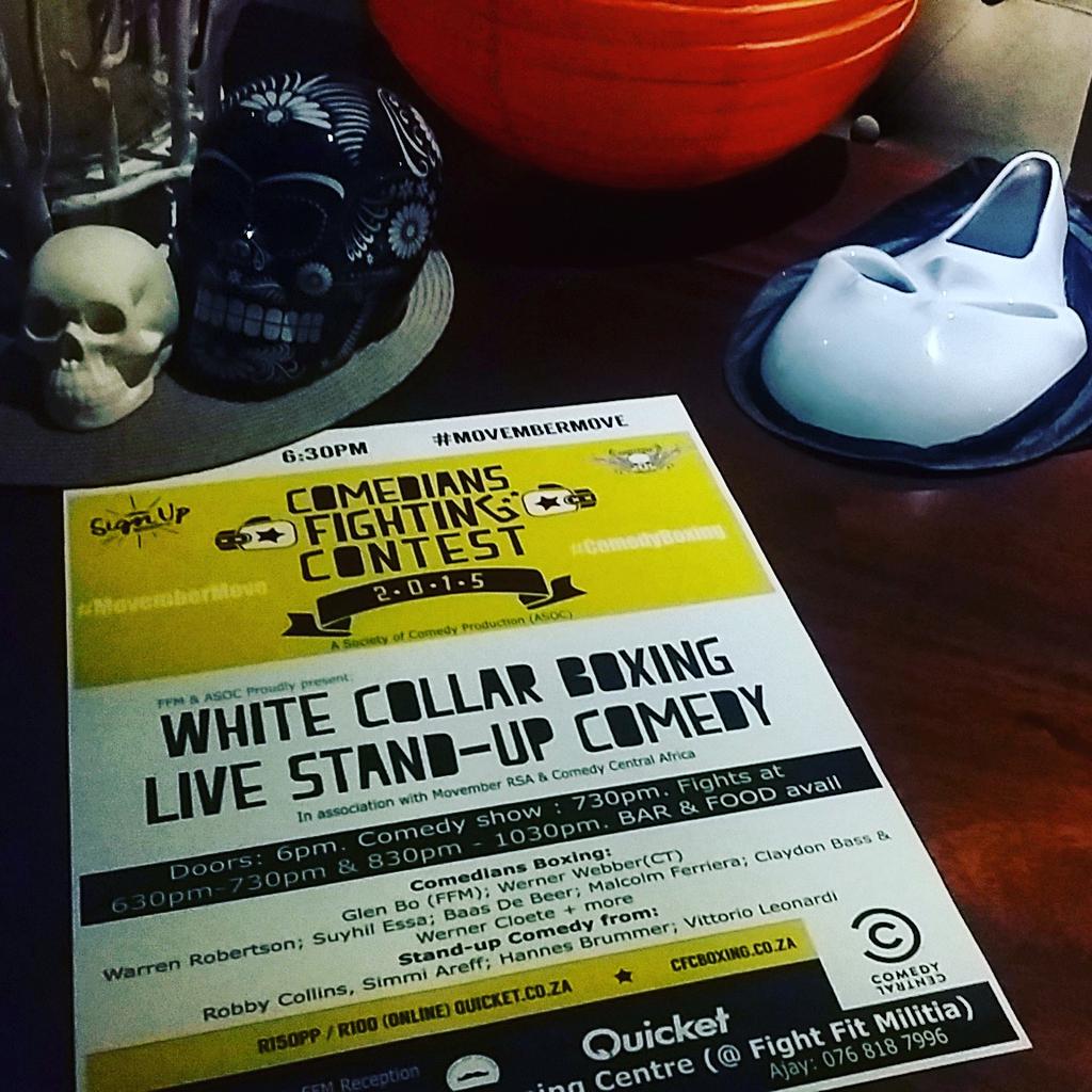 glenboshow's tweet photo. Getting ready to decorate for #Halloween and more posters #comedyboxing #boxing  #movembermove  @ComedyCentralAF https://t.co/Jomwnm81ex