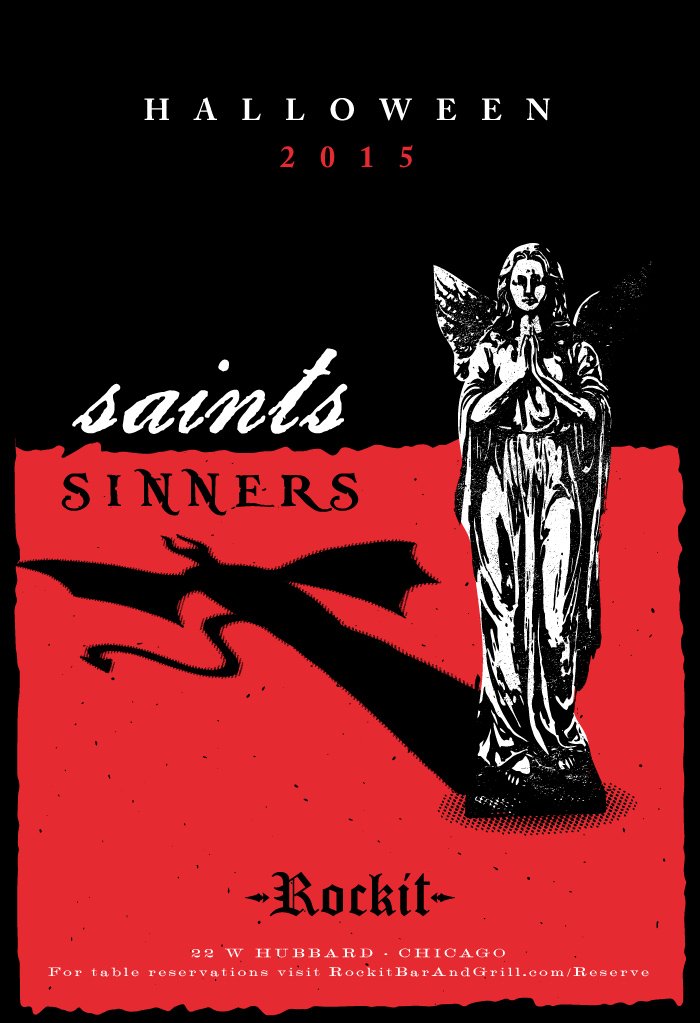 Rockit's tweet image. There's nothing wrong with being a little bad! Join us for our Sinners and Saints party this #Halloween!