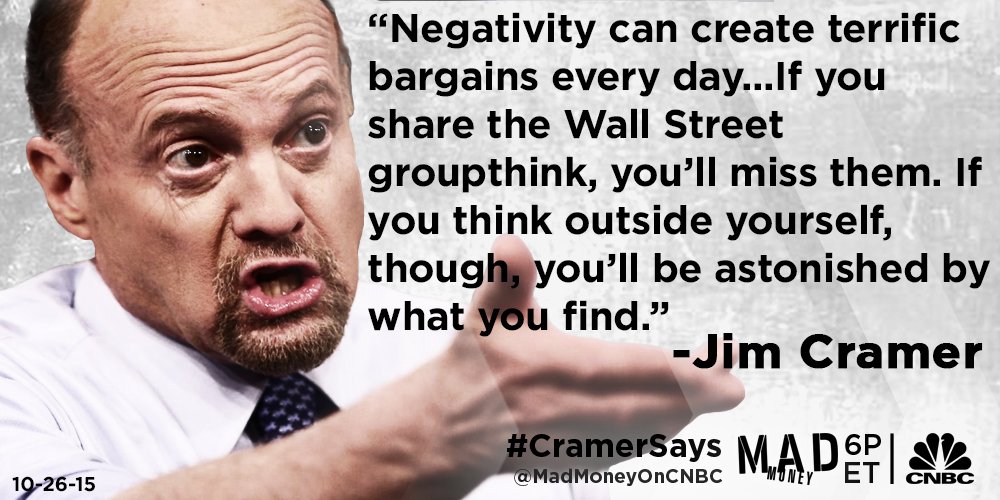 MadMoneyOnCNBC's tweet photo. Well, here's some positivity for you #CramerSays https://t.co/DszosUjJio