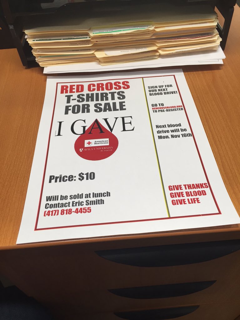 TShirts in the Marian center today! Pick one up for $10!