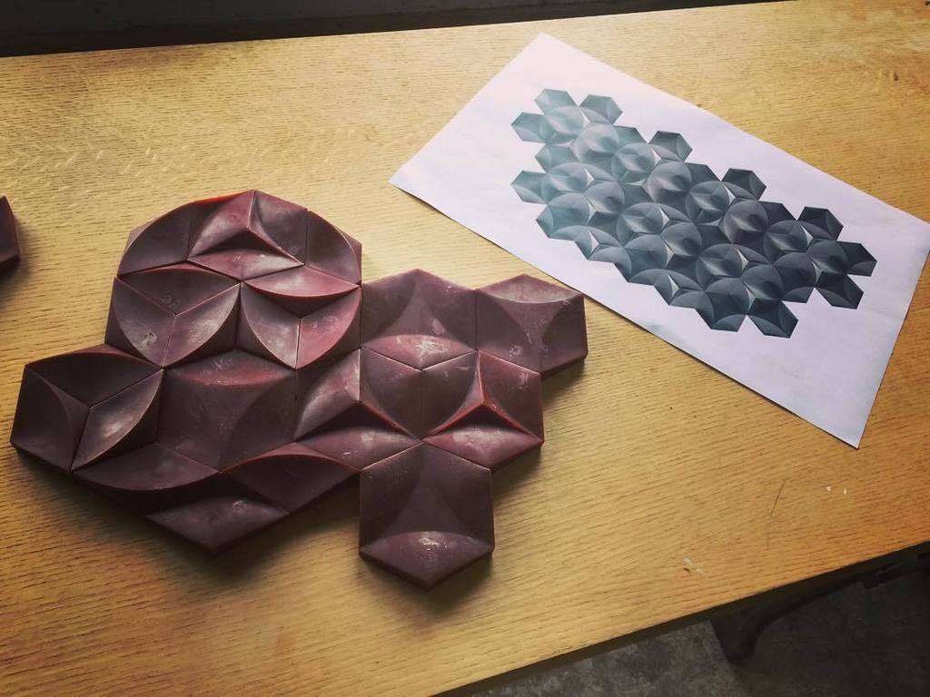 BenStagl's tweet photo. Re-configurable 'Inversion' tile designs in process #materialpractice #westsupply https://t.co/EeB4N1uEBr https://t.co/AwkEy2itC7