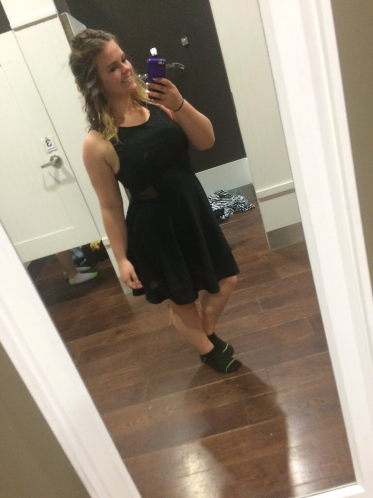 Bought a cute little black dress :) it even matches my socks! ;) #dressforsuccess #classy #girly