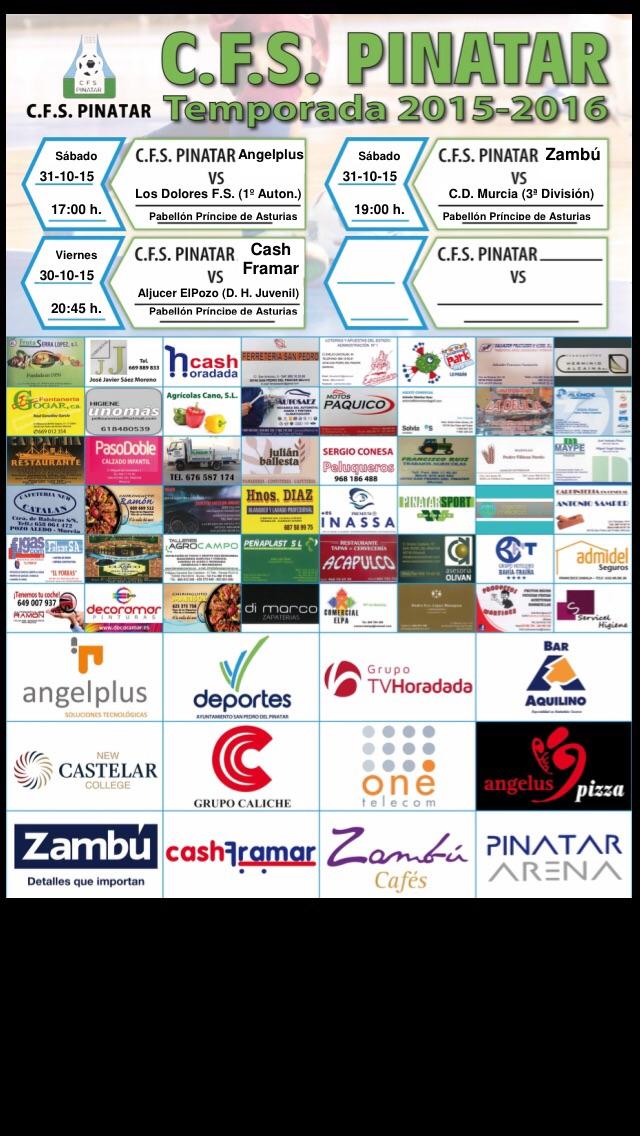 Partidos para el próximo fin de semana!
#gopinatar10 <a href="/FutSalRegMurcia/">Futsal Región de Murcia</a> <a href="/futsalnoticia/">FutsalNoticia</a> <a href="/ffrm_es/">FFRM</a> @PinatarInfo