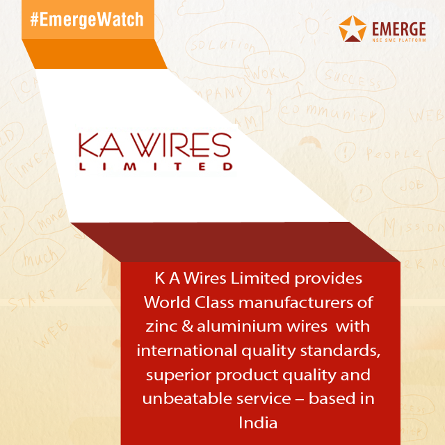 NSE_EmergeITP's tweet photo. #EmergeWatch
Supplying products all over India and across the world, K A Wires Ltd is an Emerge ITP listed firm. https://t.co/qmRrQigHJ5