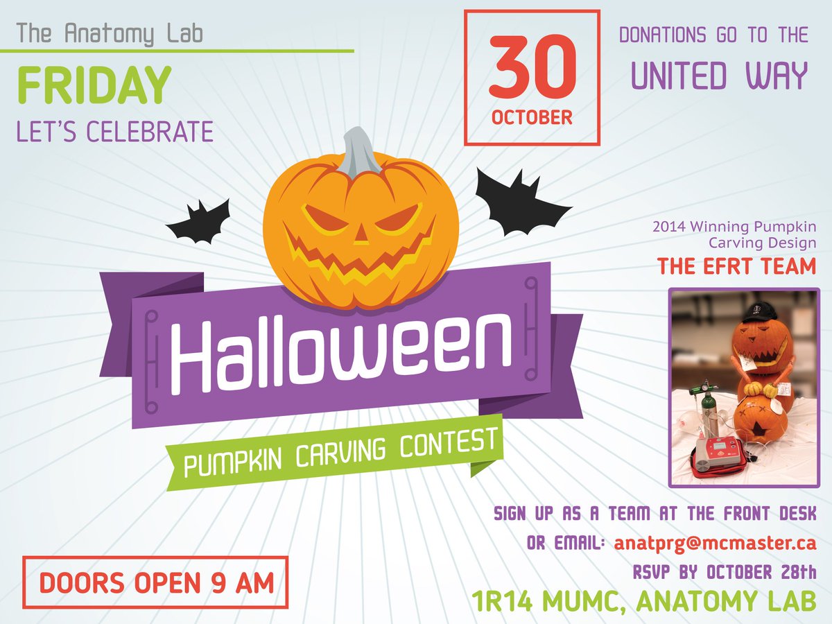MacAnatomy's tweet photo. Sign up a team for our annual pumpkin carving contest! https://t.co/rzvReCtDNf