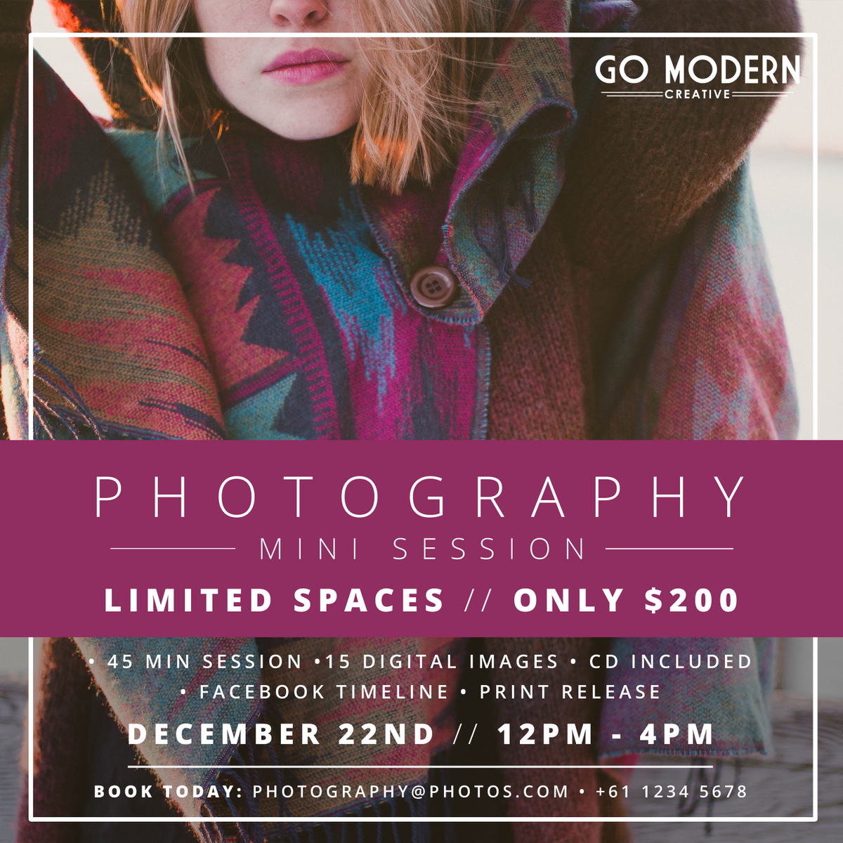 Go_Modern's tweet photo. #Minisession design now up in my #Etsy store! https://t.co/7jaYOpdeWy / #pinterest #photography #templates https://t.co/0CPIVUpuOP
