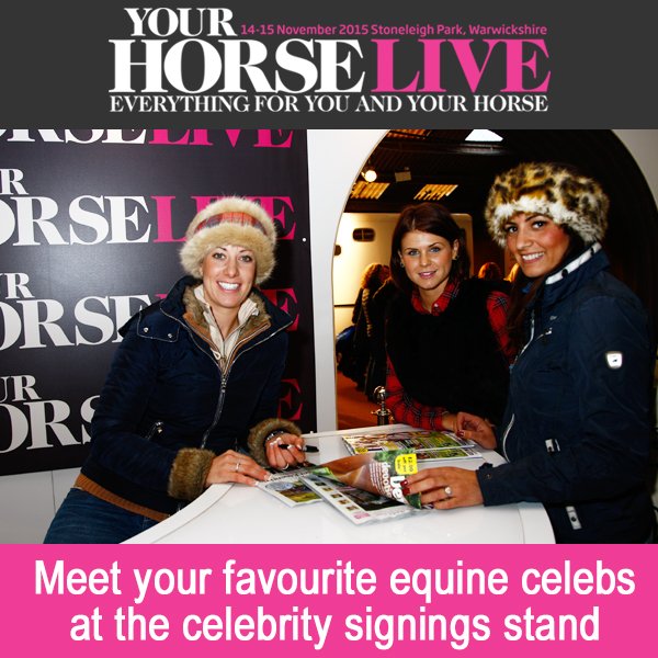 YourHorseLive's tweet photo. Reason to book YHL tickets #8: Meet &amp; greet celebs near the Your Horse stand! Book now >> https://t.co/IkoOAUJu4Q https://t.co/eCLwSy1ORy