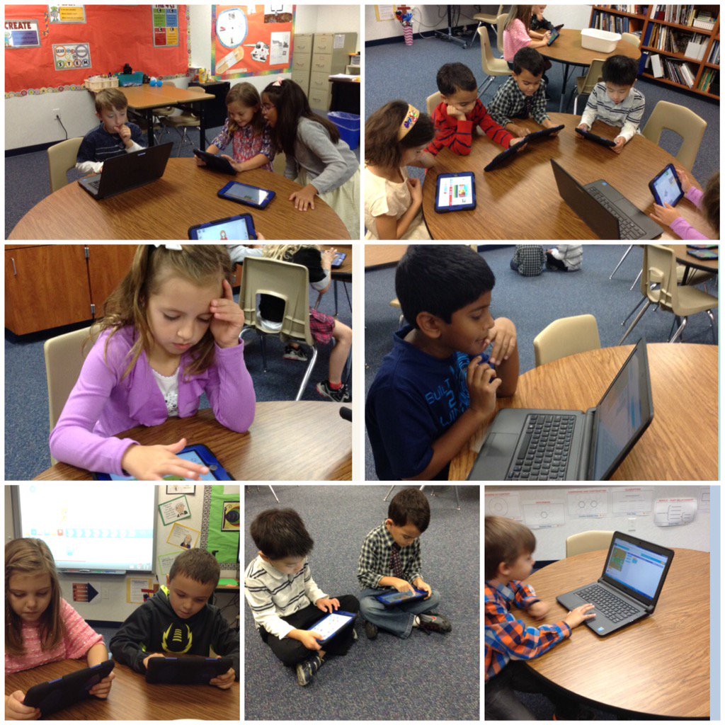 RAINSAIMCLASS's tweet photo. 1st and 2nd grade AIM learning to write code. @andersonallstar https://t.co/aQV9fLLWcd
