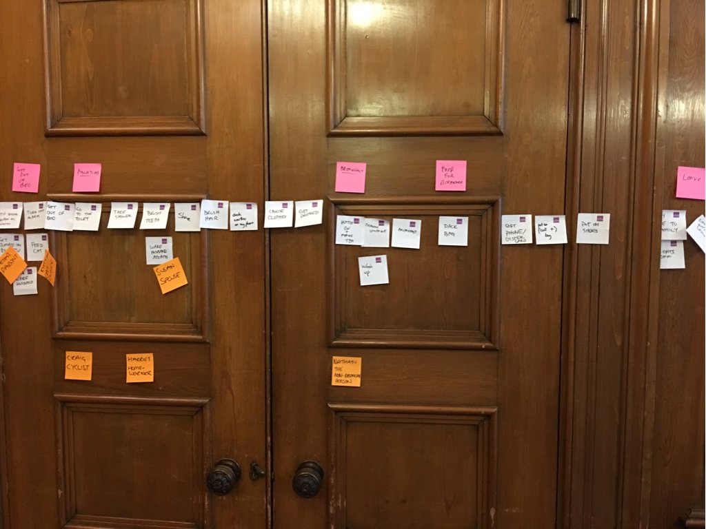 JonathanMundy's tweet photo. The result of our #UserStoryMapping session at #XPDays2015. Thanks to @LMGJohnson cc/ @jeffpatton https://t.co/7KkrgooyUk