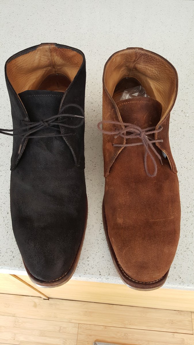 Leather and suede shoes professionally dyed here