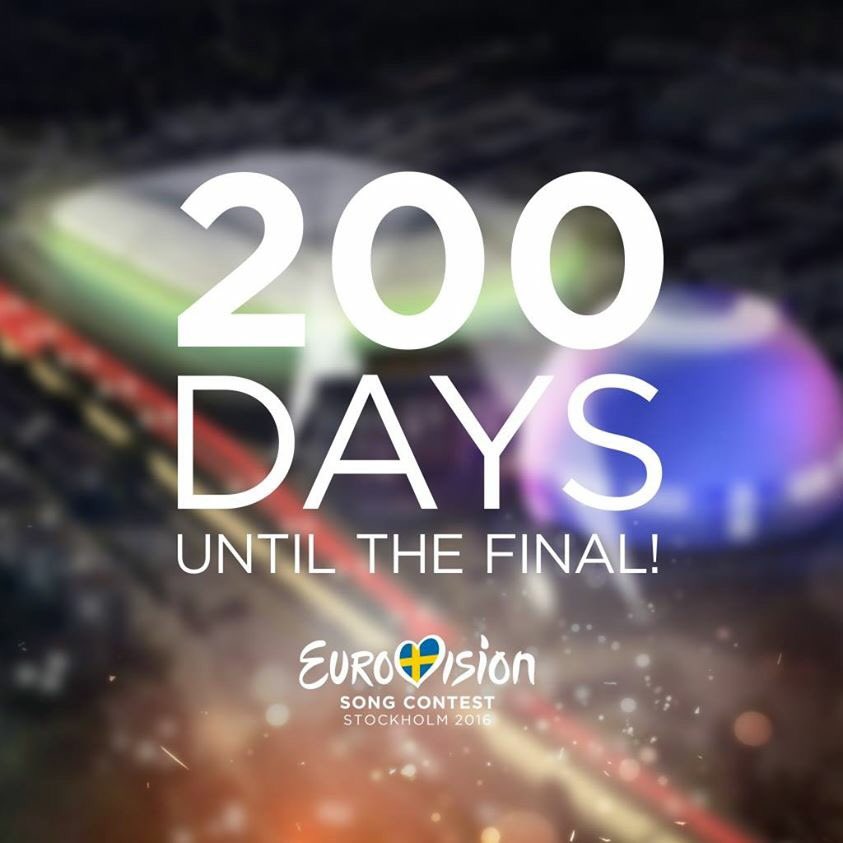 Eurovision's tweet photo. Today it's 200 days until the #Final of the 2016 #Eurovision Song Contest in #Stockholm !! #14May2016 #200DAYS https://t.co/tb4gatbHUt