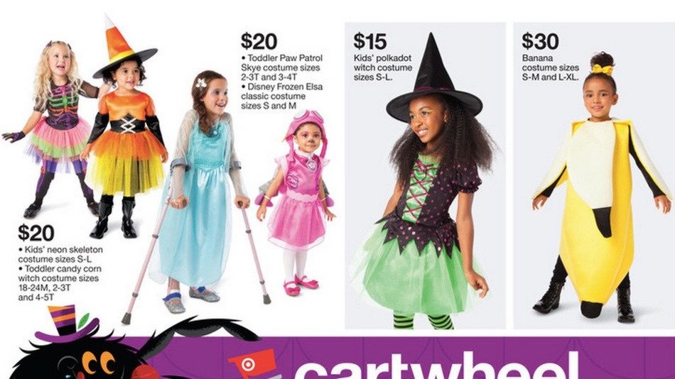 AdFreak's tweet photo. A girl with a disability appears as Princess Elsa in Target's Halloween ad. https://t.co/akDBkJvGt1 https://t.co/jyaarnO5gq
