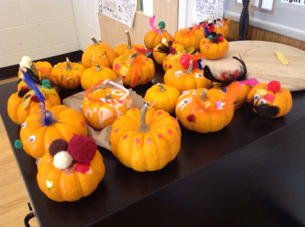 Our decorated pumpkins! #letstalkaboutthem