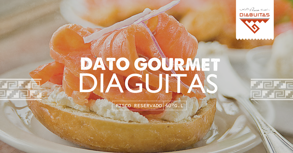 Parte en mitades pan de hoja, rellena con queso Philadelphia y una lámina de salmón ahumado. #Diaguita. #Maridaje 👌