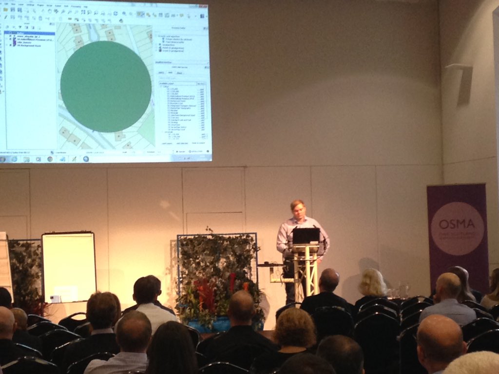 GeoGillBlake's tweet photo. @thinkWhere1 #1Scotmap showing #AddressBase web service #maps to One Scotland mapping delegates https://t.co/1QdOCLW8SD