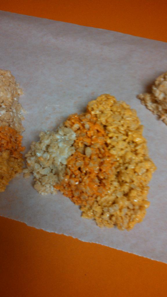 Candy corn rice krispies