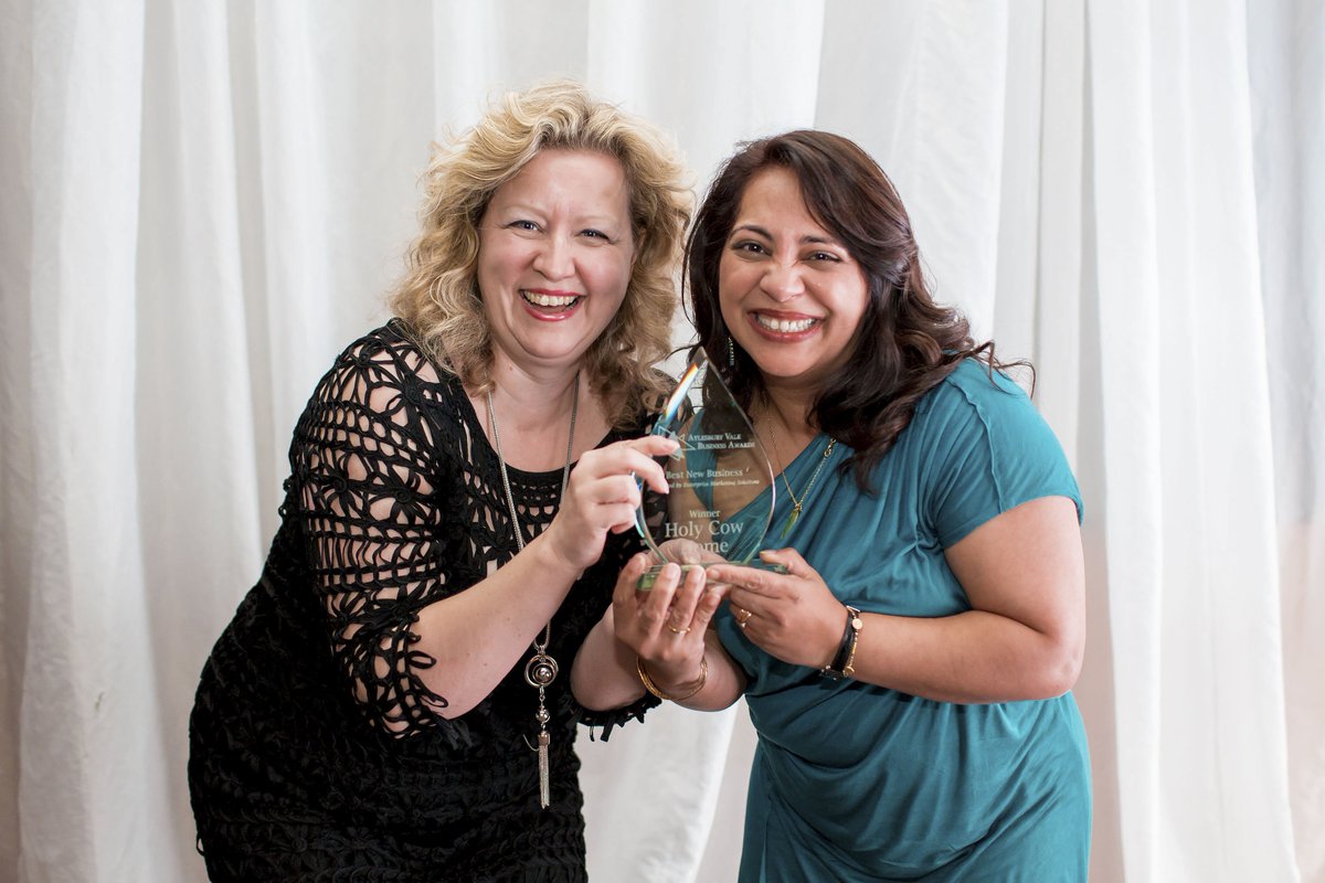AVBAwards's tweet photo. @holycowhome claim the title in Best New Business sponsored by @EMS_Universe - congratulations! #AVBAwards https://t.co/T3nGD7z6sb