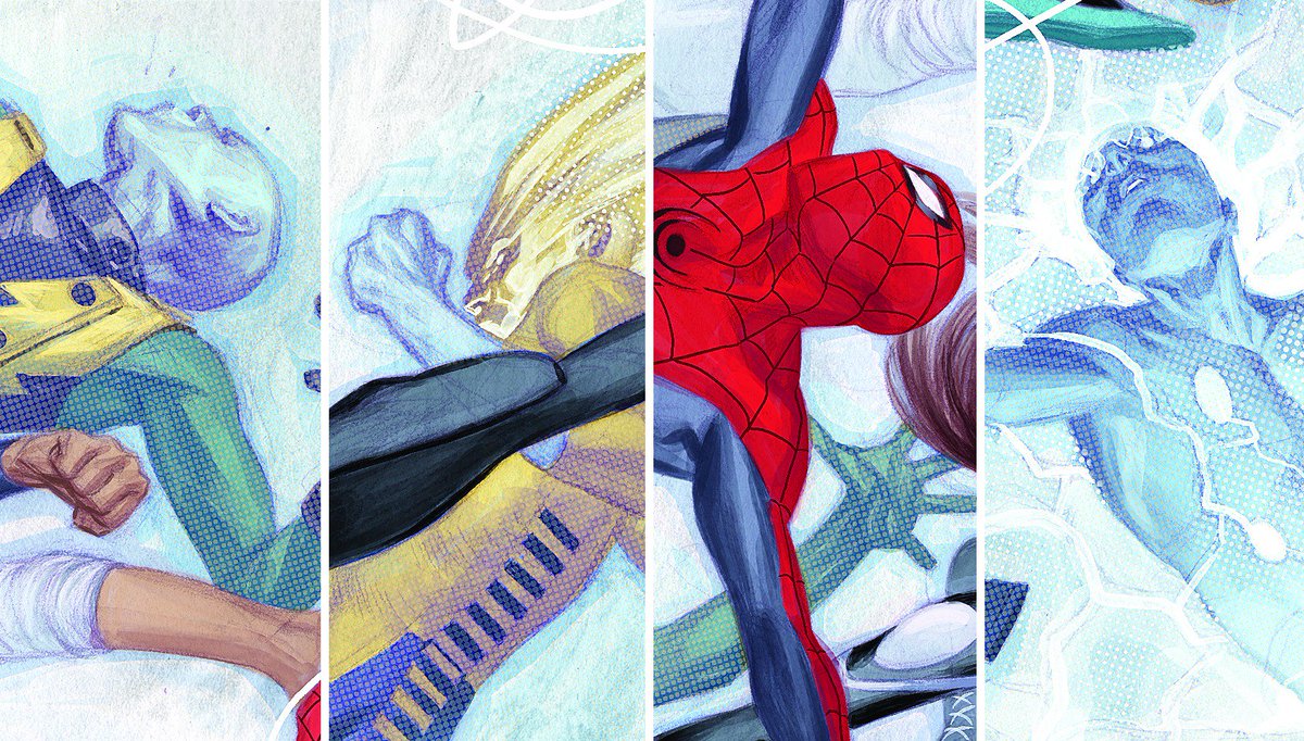 A brief cover process: "Web Warriors" #3. Marvel Comics 2015. 