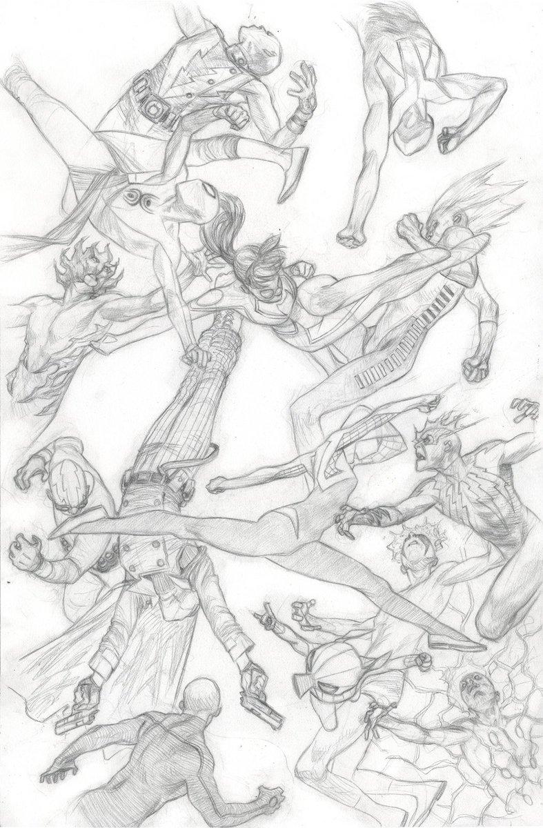 A brief cover process: "Web Warriors" #3. Marvel Comics 2015. 