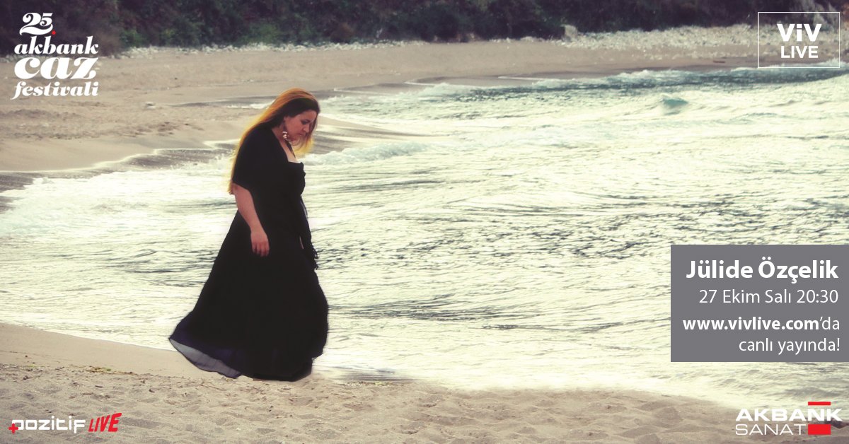 Türkçe şarkıların caz yorumlarını güçlü vokal Jülide Özçelik’ten dinleyin. Saat 20:30'da vivlive.com'da!