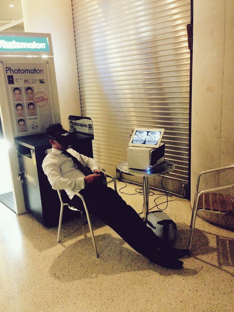 Plugged in at Monaco train station, there is no better way to wait for your train